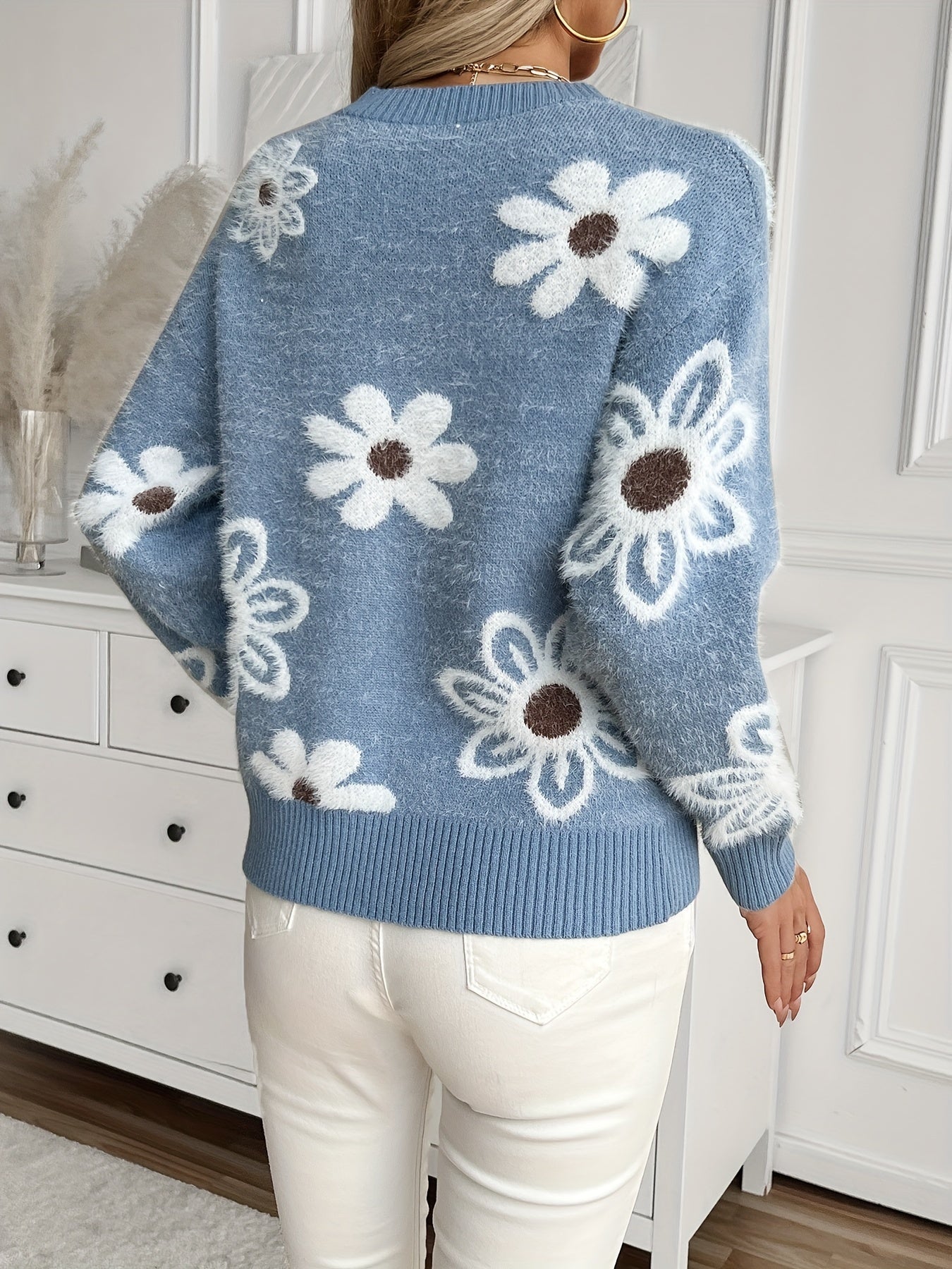 Elyza - Floral Patterned Sweater