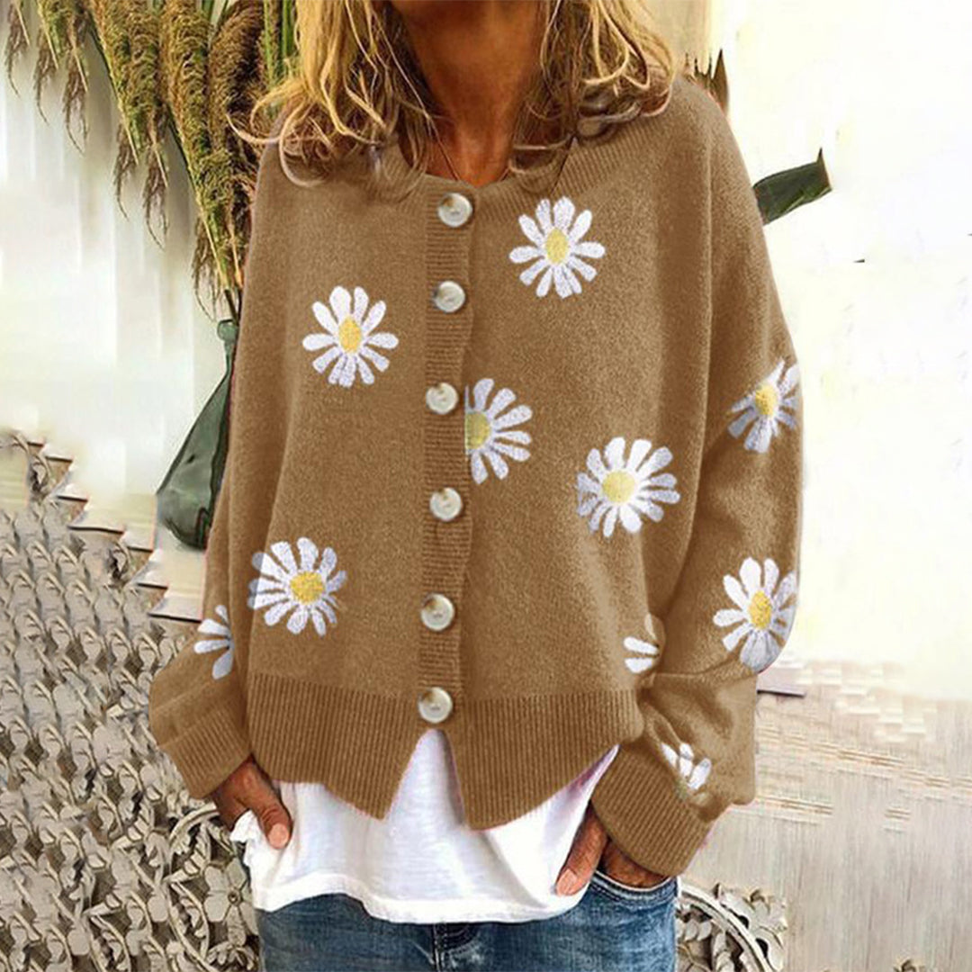 June - Knit Button-Up Cardigan